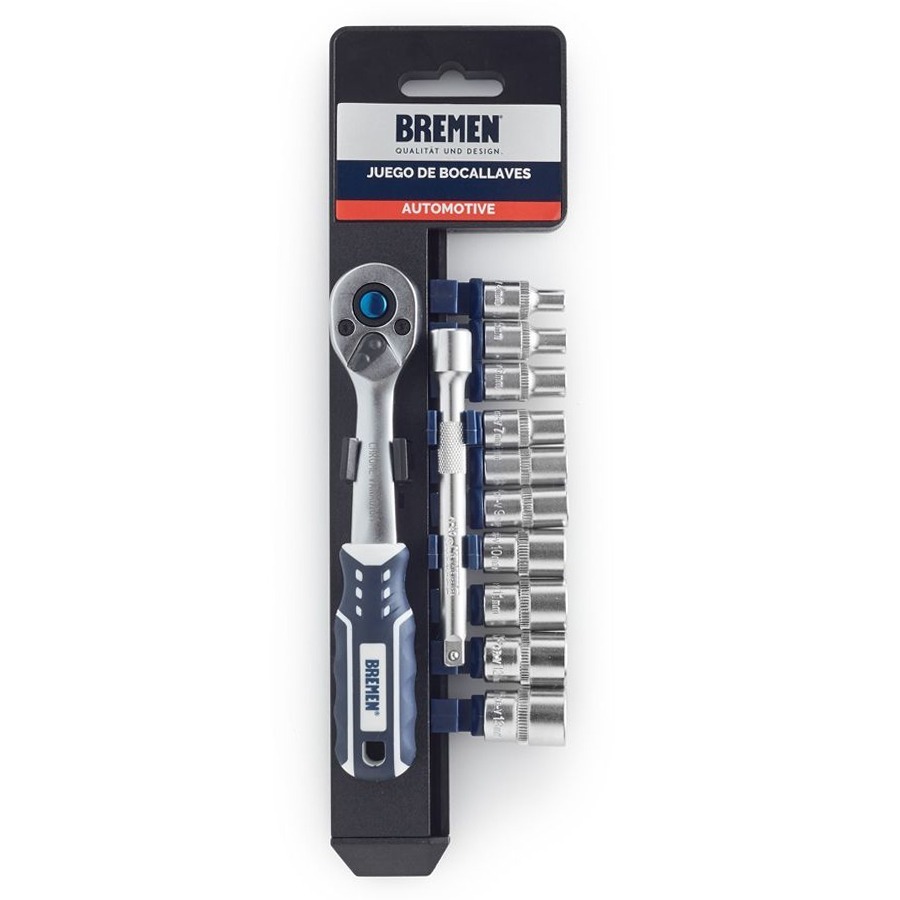 Juego bocallaves portatil enc.1/4" 12pz. (4-13mm) BREMEN - 6656