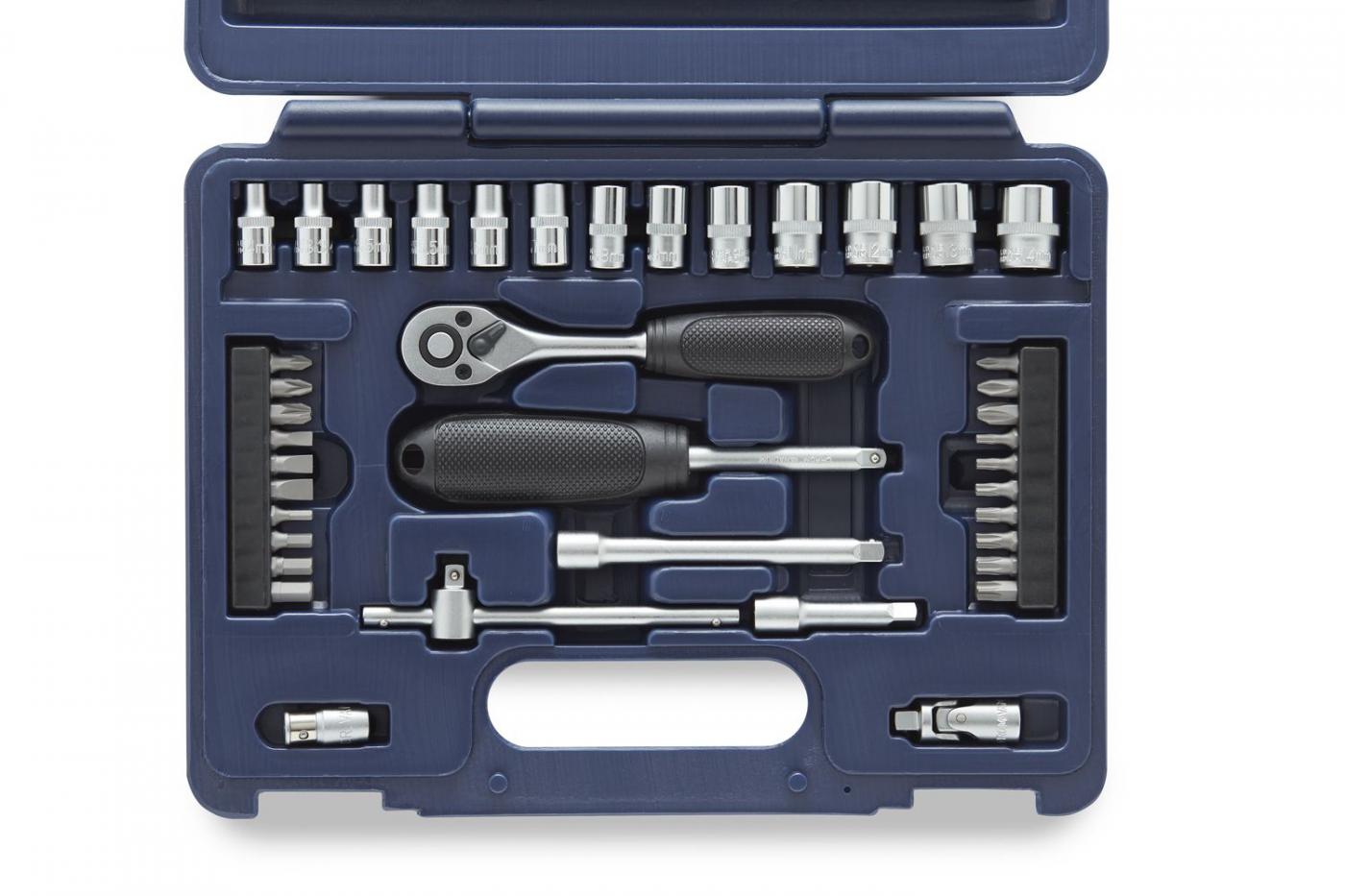 Juego de bocall. y accesorios encastre 1/4" 40 pzas. BREMEN - 4536